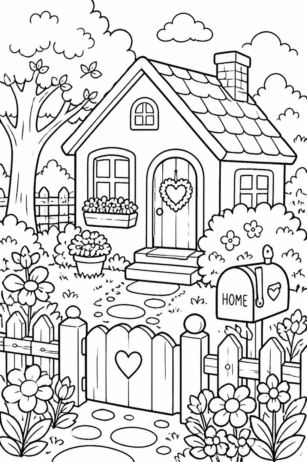 Desenho de Coco Wyo Casa Aconchegante para Colorir