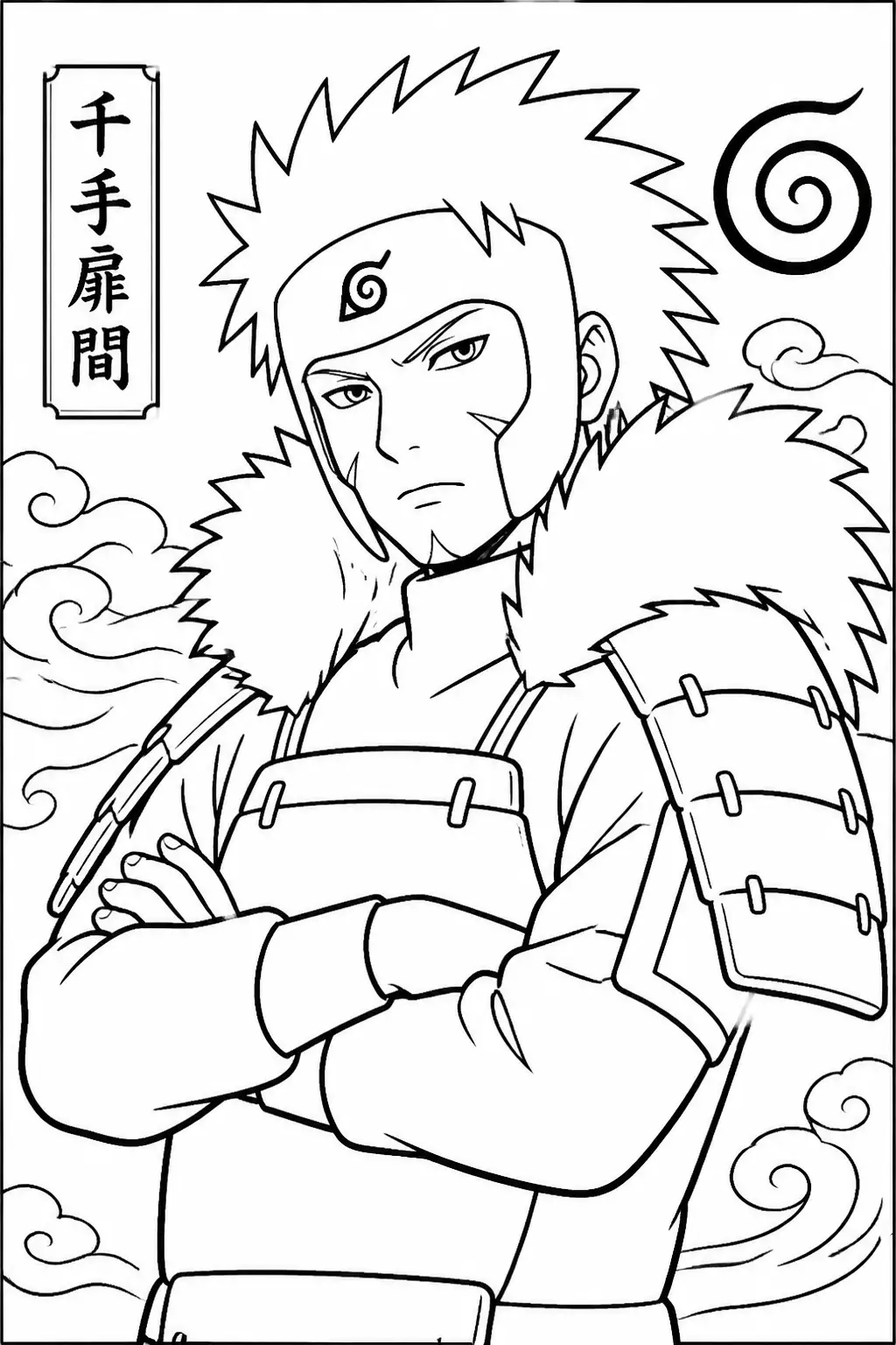 Desenho de Kakashi Hatake do Naruto para Colorir