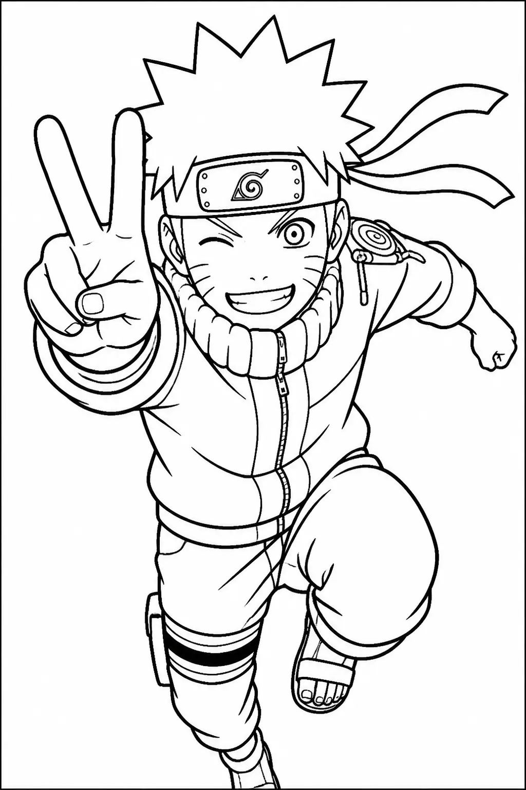 Desenho de Naruto Uzumaki para Colorir