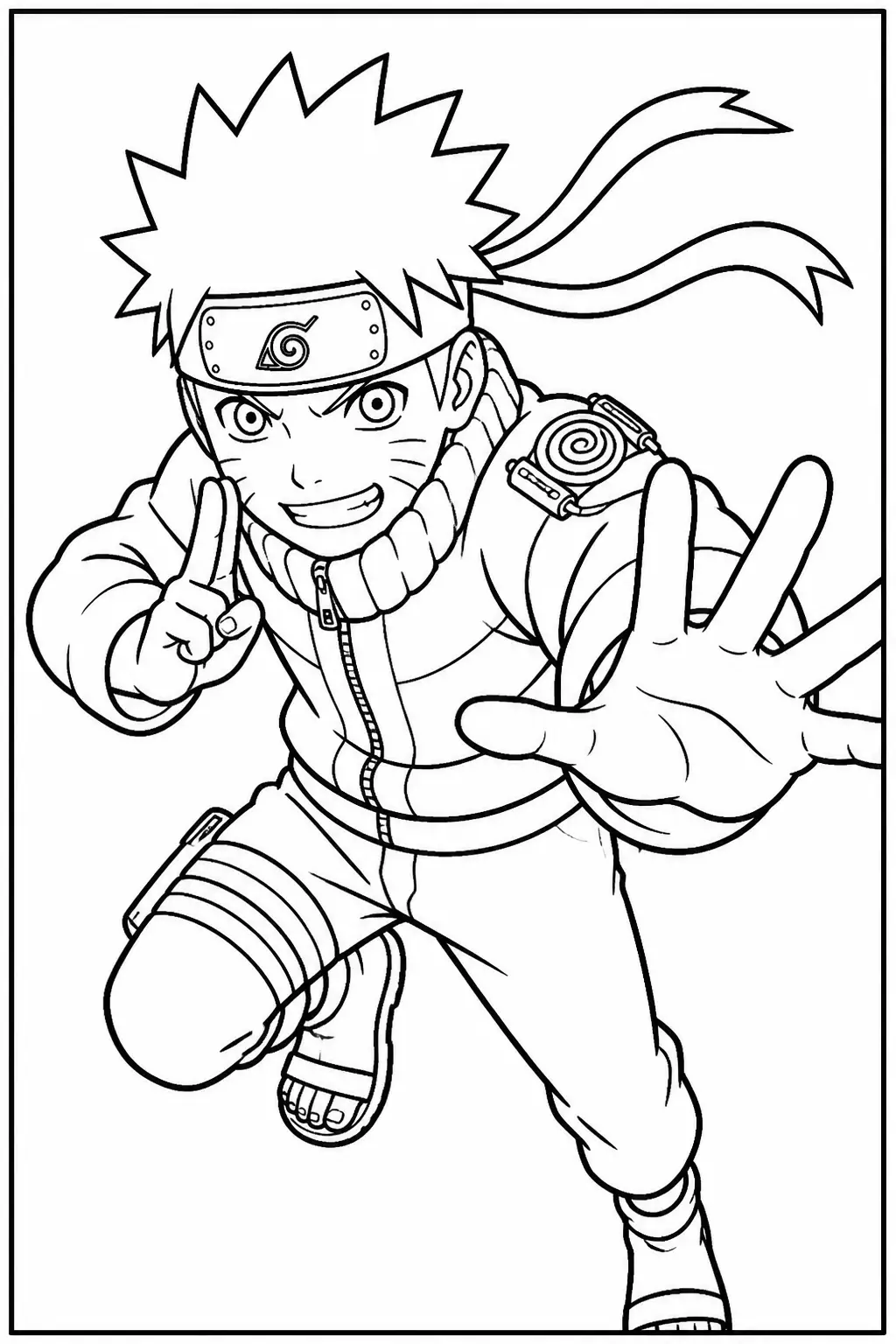 Desenho de Naruto Uzumaki para Colorir
