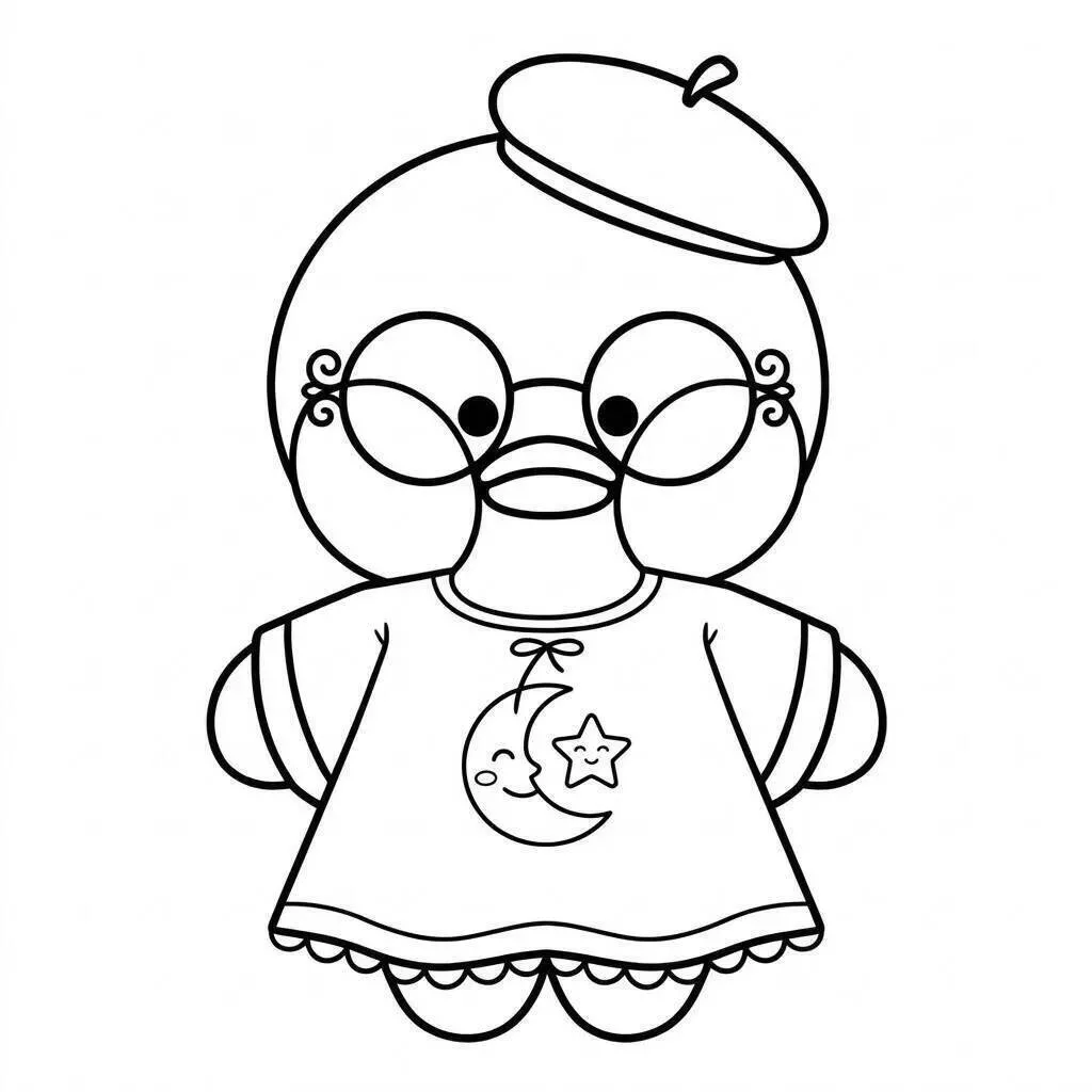 Paper Duck para Imprimir e Colorir com Estilo e Acessórios