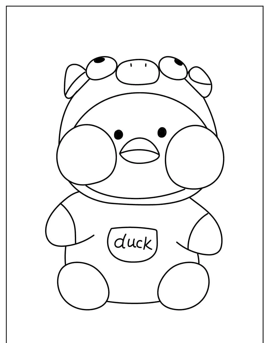 Paper Duck para Imprimir e Colorir com Roupas e Acessórios