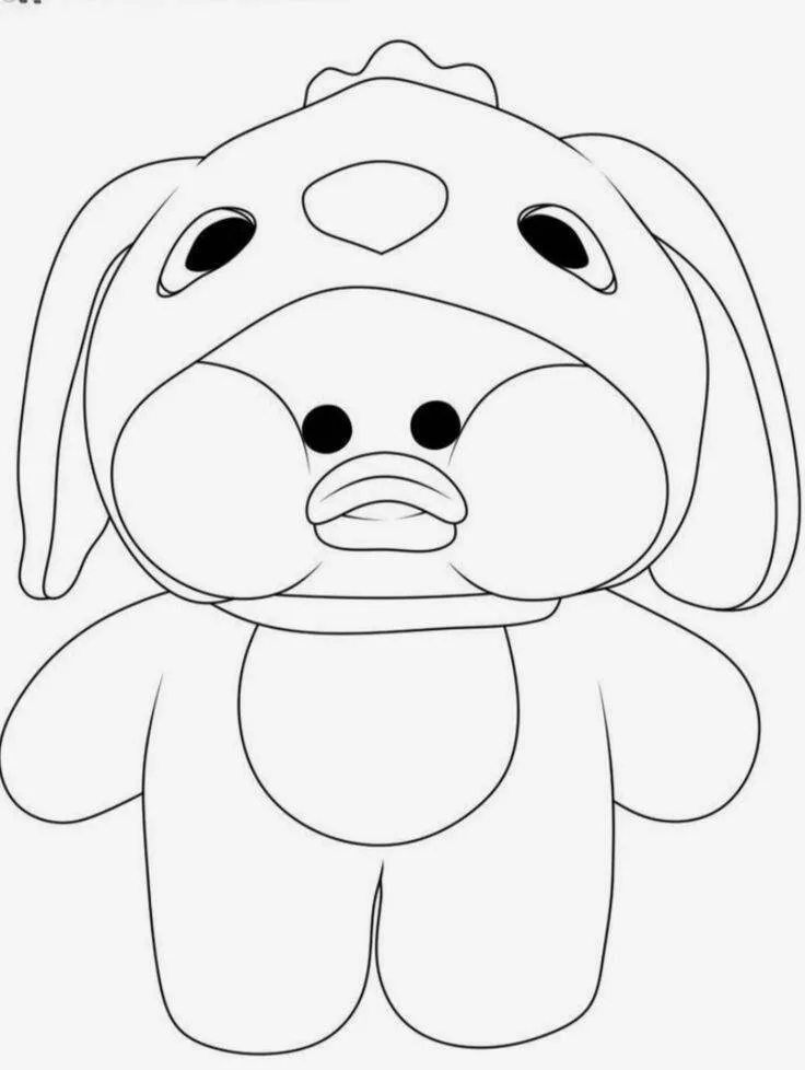 Paper Duck para Imprimir e Colorir com Fantasia Divertida