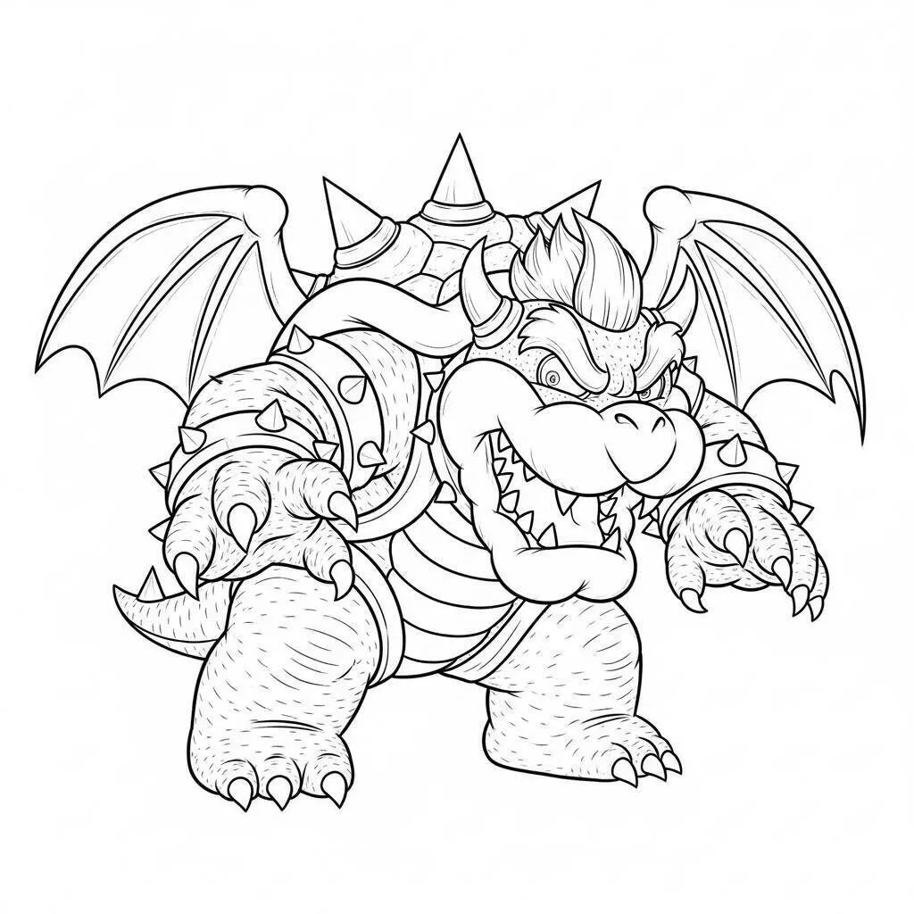 Desenho do Bowser para Colorir