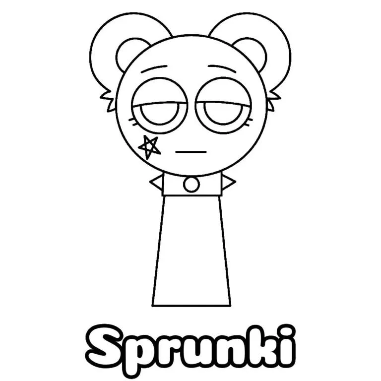 Desenho do Sprunki Divertido para Colorir