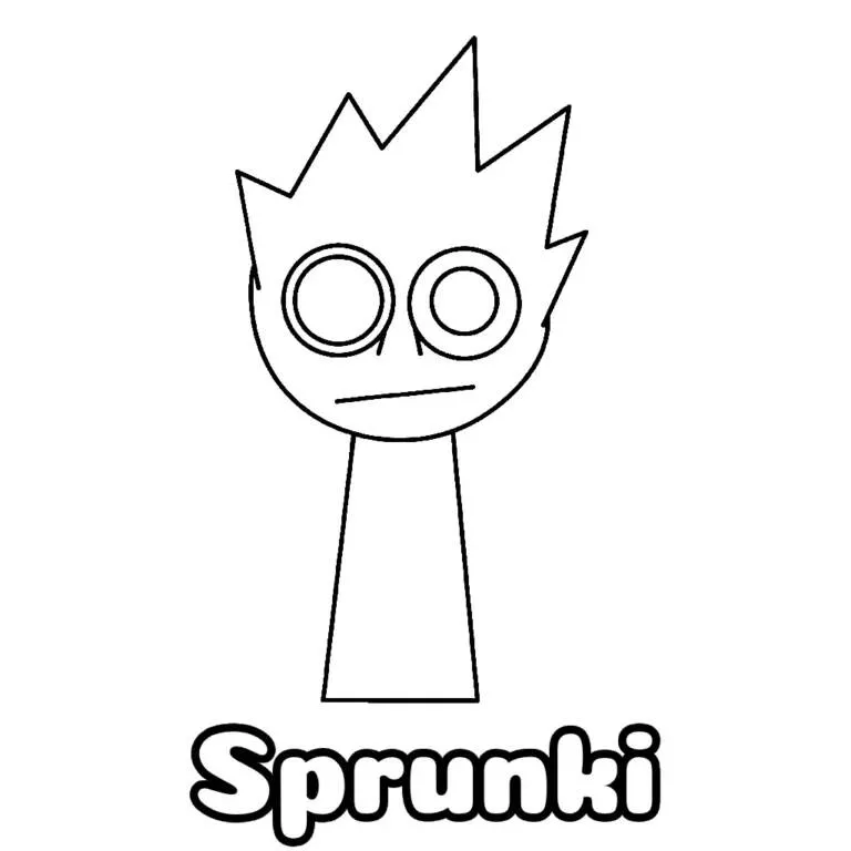 Desenho do Sprunki Divertido para Colorir