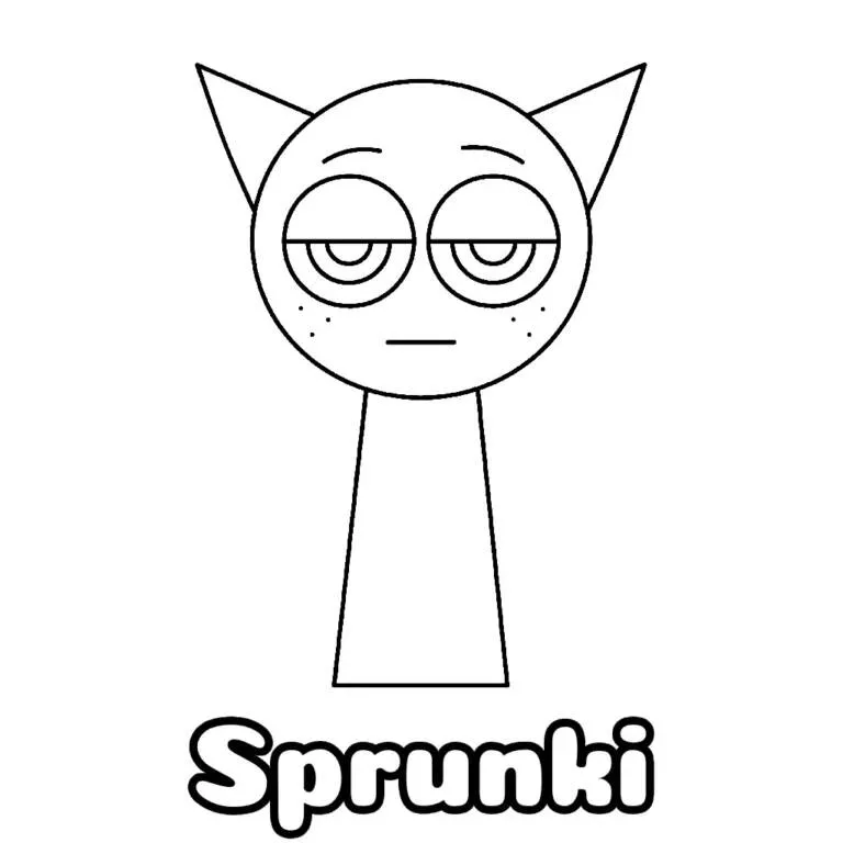 Desenho do Sprunki Engraçado para Colorir