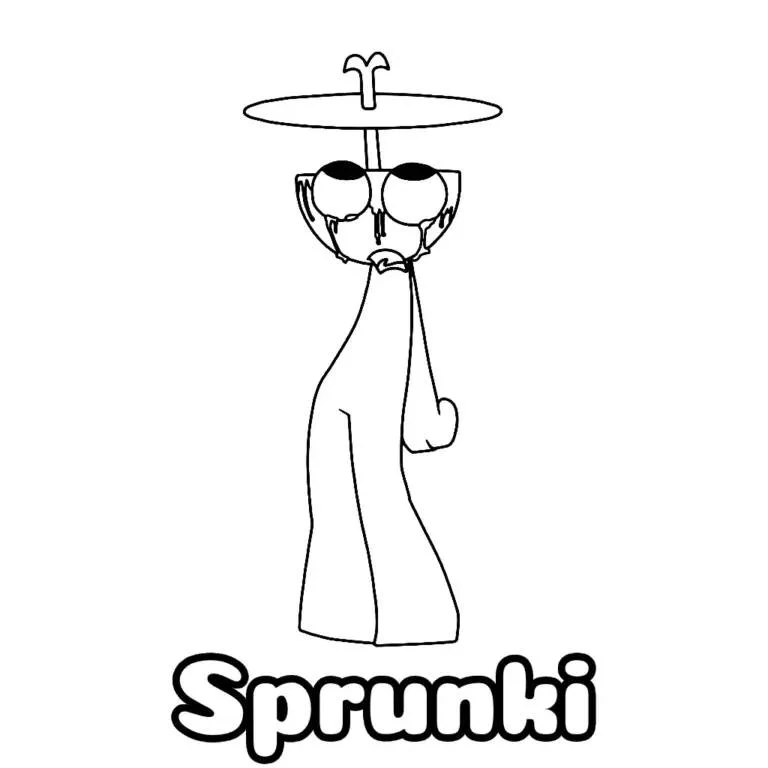 Desenho do Sprunki Divertido para Colorir