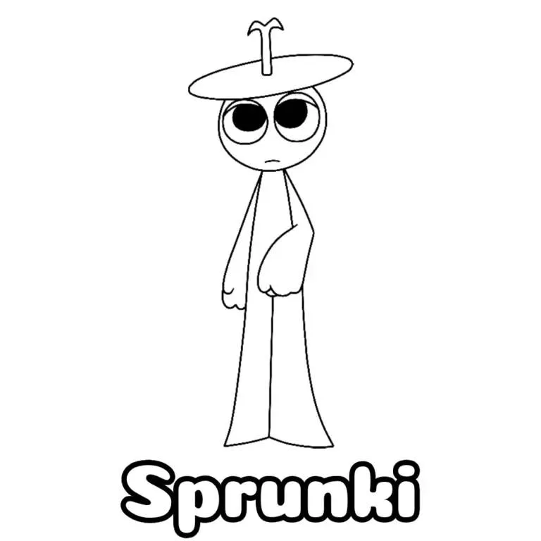 Desenho do Sprunki Engraçado para Colorir