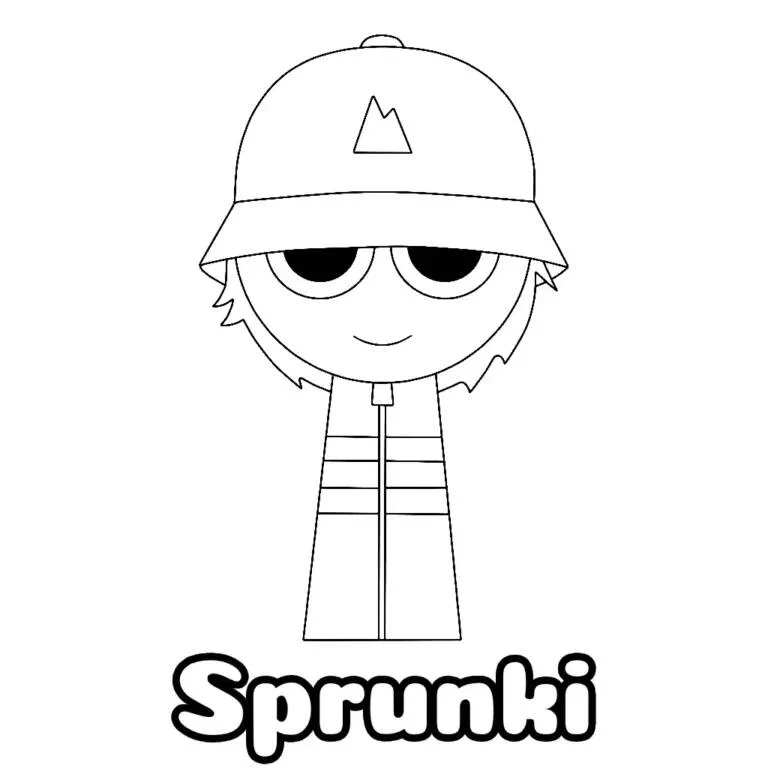 Desenho do Sprunki Cool para Colorir
