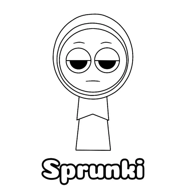 Desenho do Sprunki Engraçado para Colorir