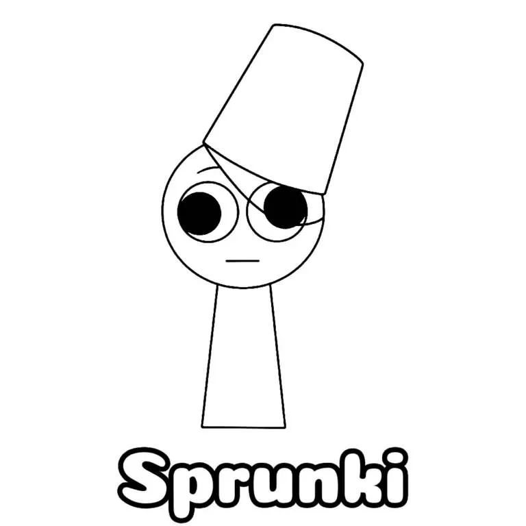 Desenho do Sprunki Engraçado para Colorir