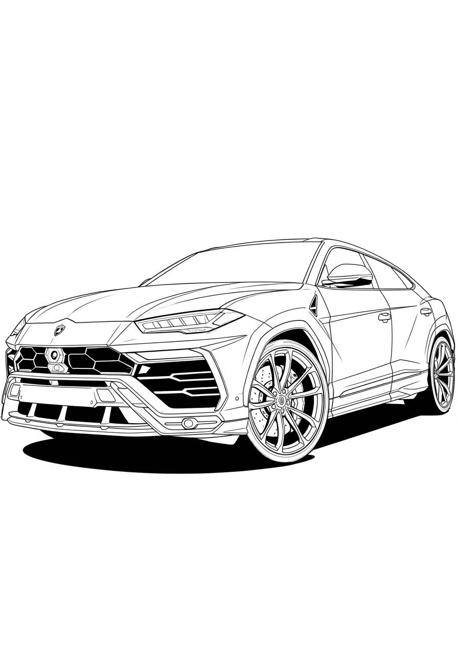 Desenho de Lamborghini Urus para Colorir