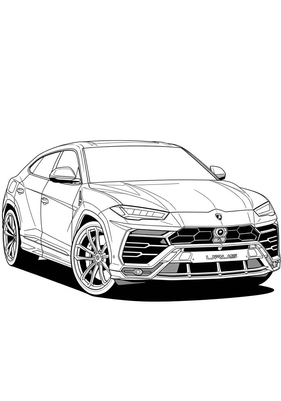 Desenho de Lamborghini Urus para Colorir