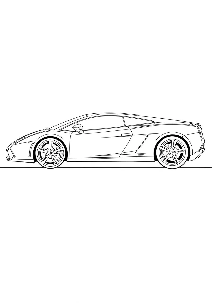 Desenho de Lamborghini Gallardo para Colorir