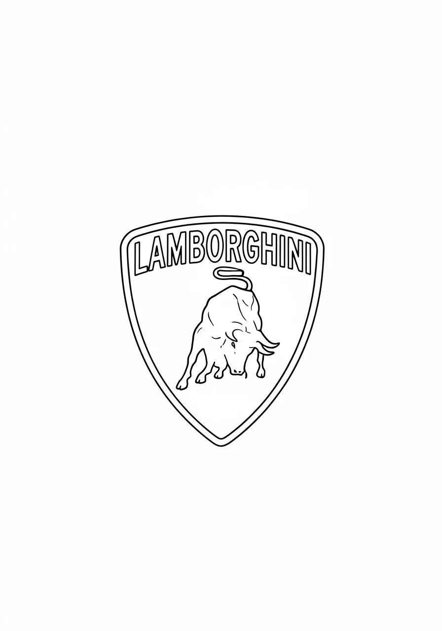 Desenho do Emblema da Lamborghini para Colorir