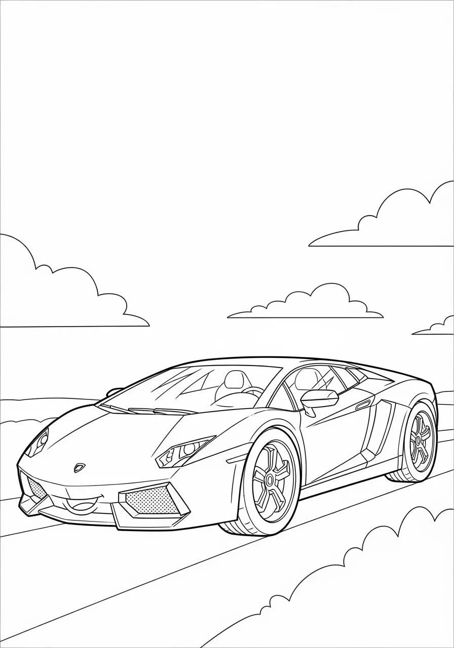 Desenho de Lamborghini Gallardo para Colorir