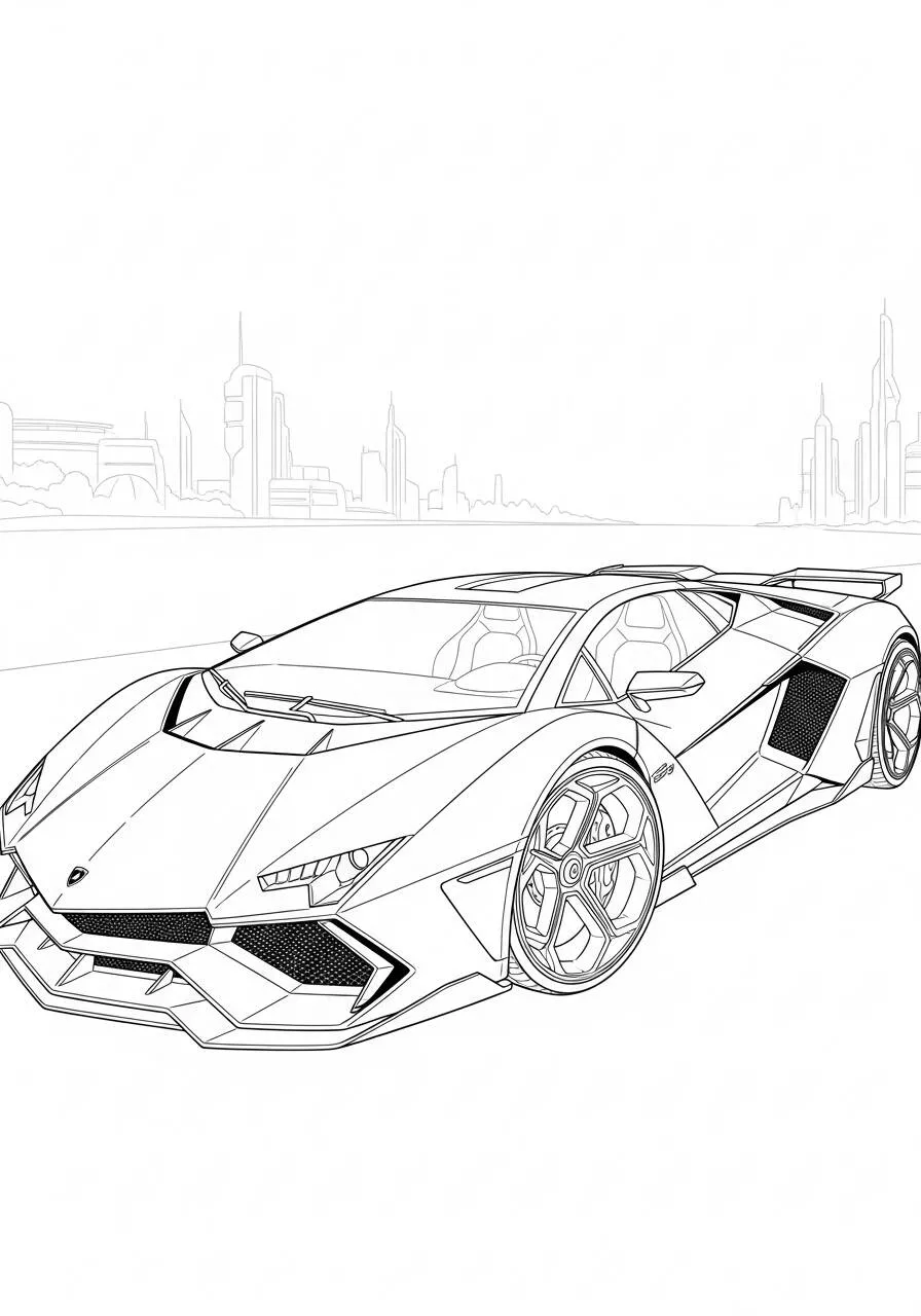 Desenho de Lamborghini Centenario para Colorir