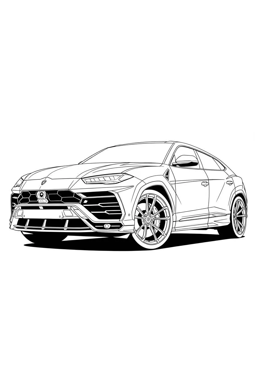 Desenho de Lamborghini Urus para Colorir