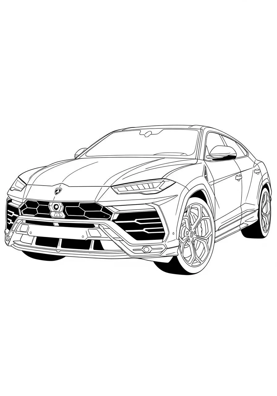 Desenho de Lamborghini Urus para Colorir
