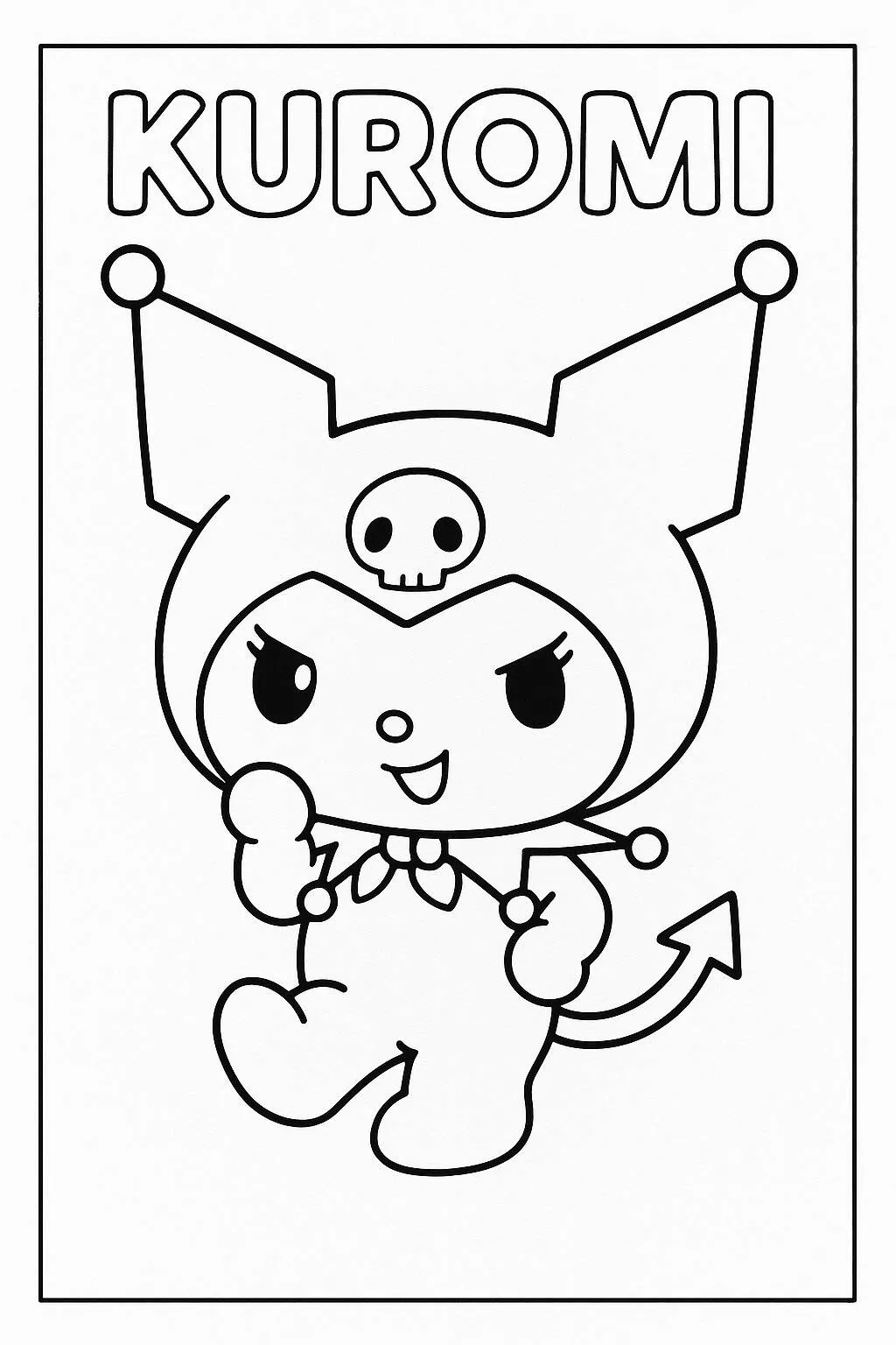 Dibujo para colorear divertida de kuromi
