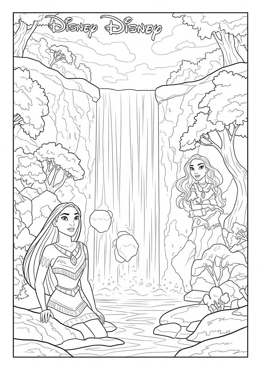 Desenho da Princesa da Disney Moana para Colorir