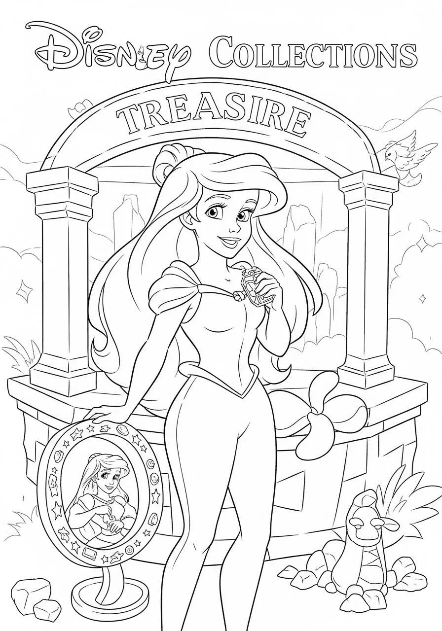 Desenho da Princesa da Disney Ariel para Colorir
