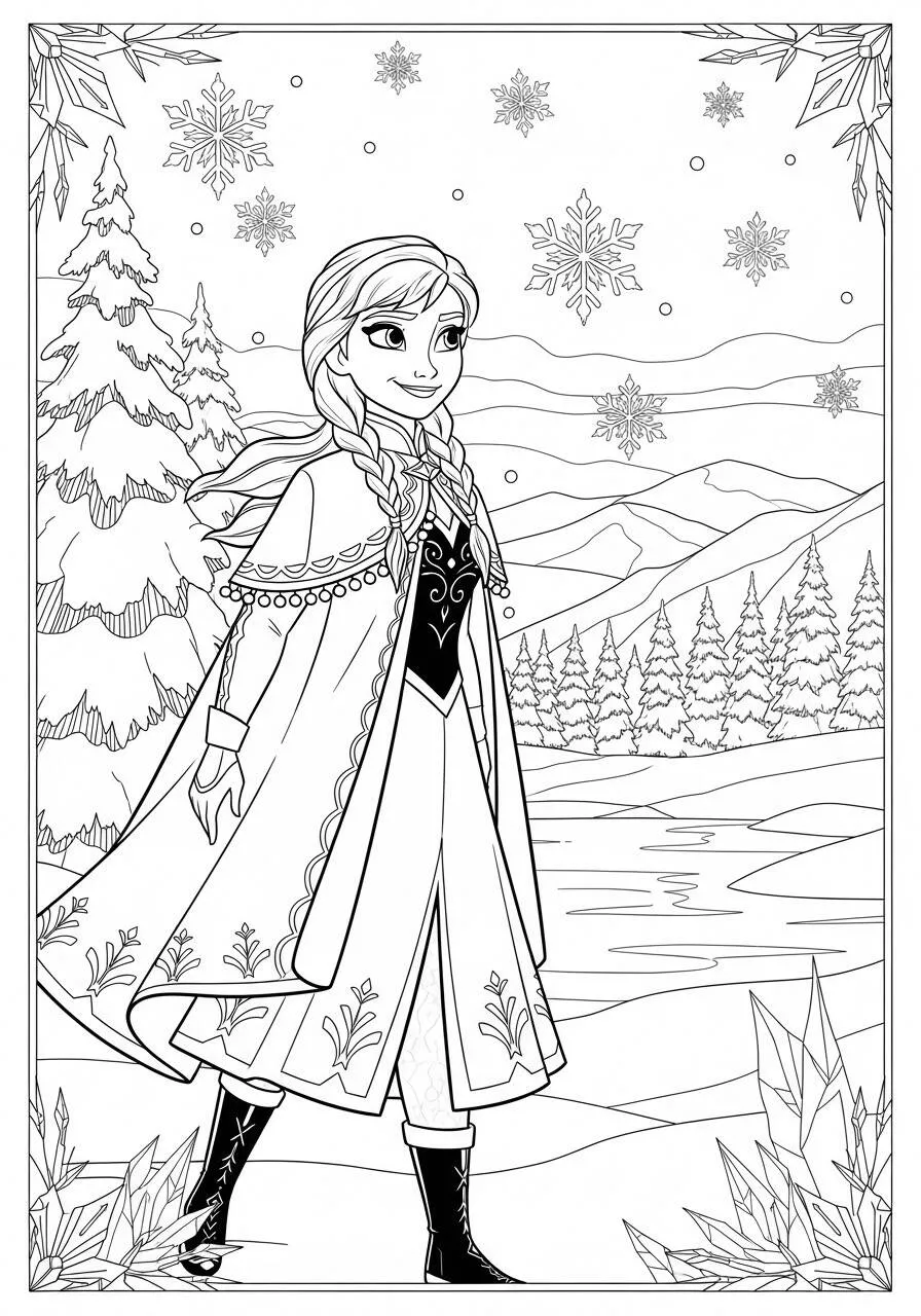 Desenho da Princesa da Disney Elsa para Colorir