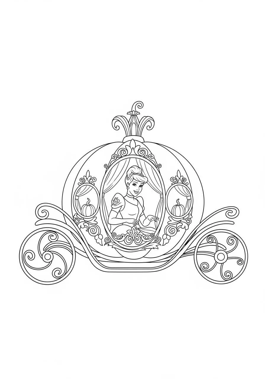 Desenho da Princesa da Disney Cinderela para Colorir