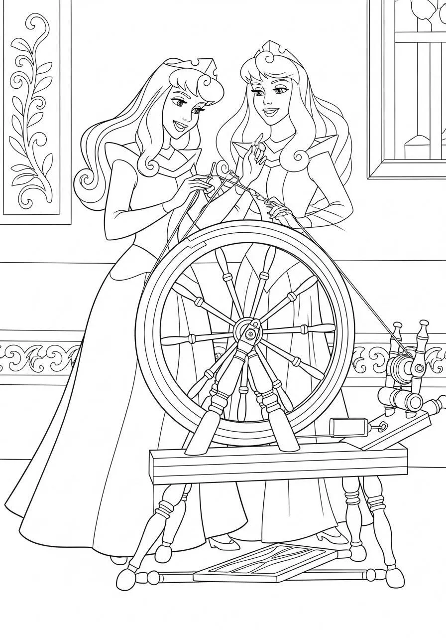 Desenho da Princesa da Disney Aurora para Colorir
