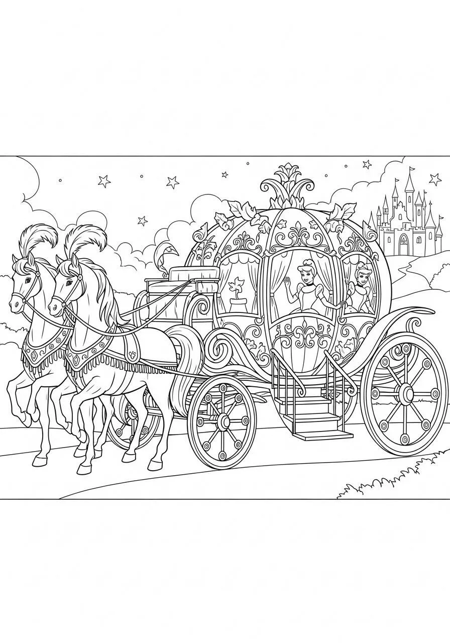 Desenho da Princesa da Disney Cinderela para Colorir