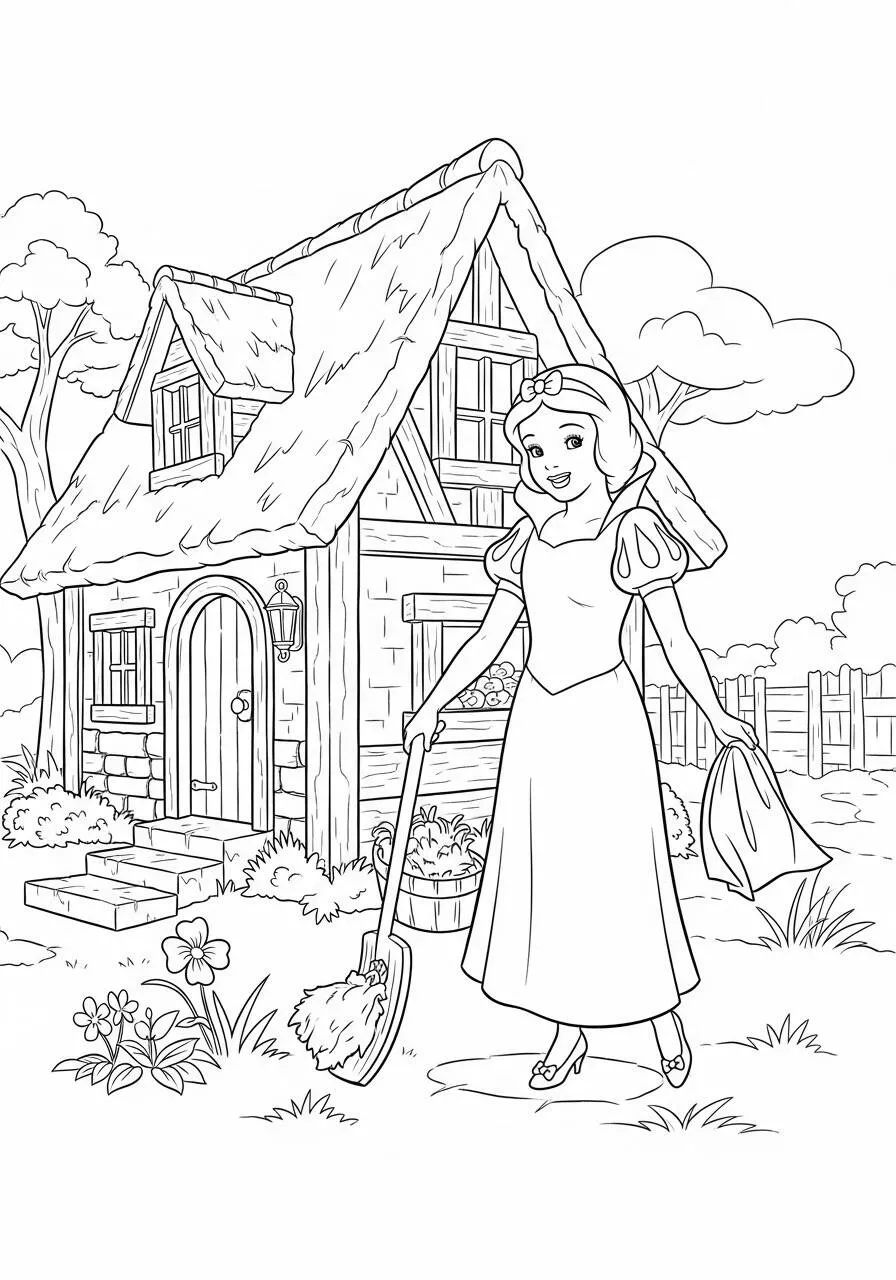 Disney Princess Snow White Coloring Page