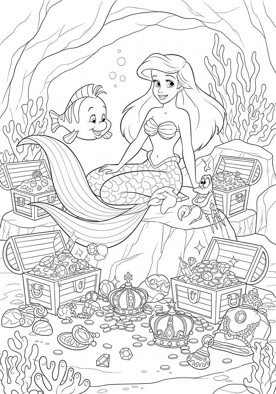 Disney Princess Ariel Coloring Page