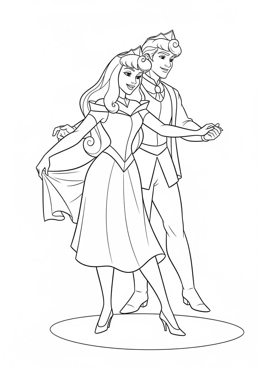 Desenho da Princesa da Disney Aurora para Colorir