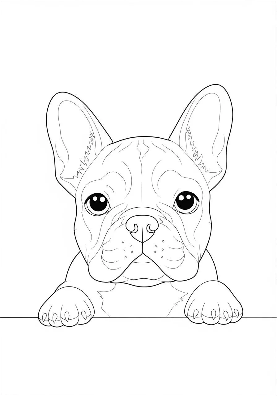 Desenho de Cachorro Francês para Colorir