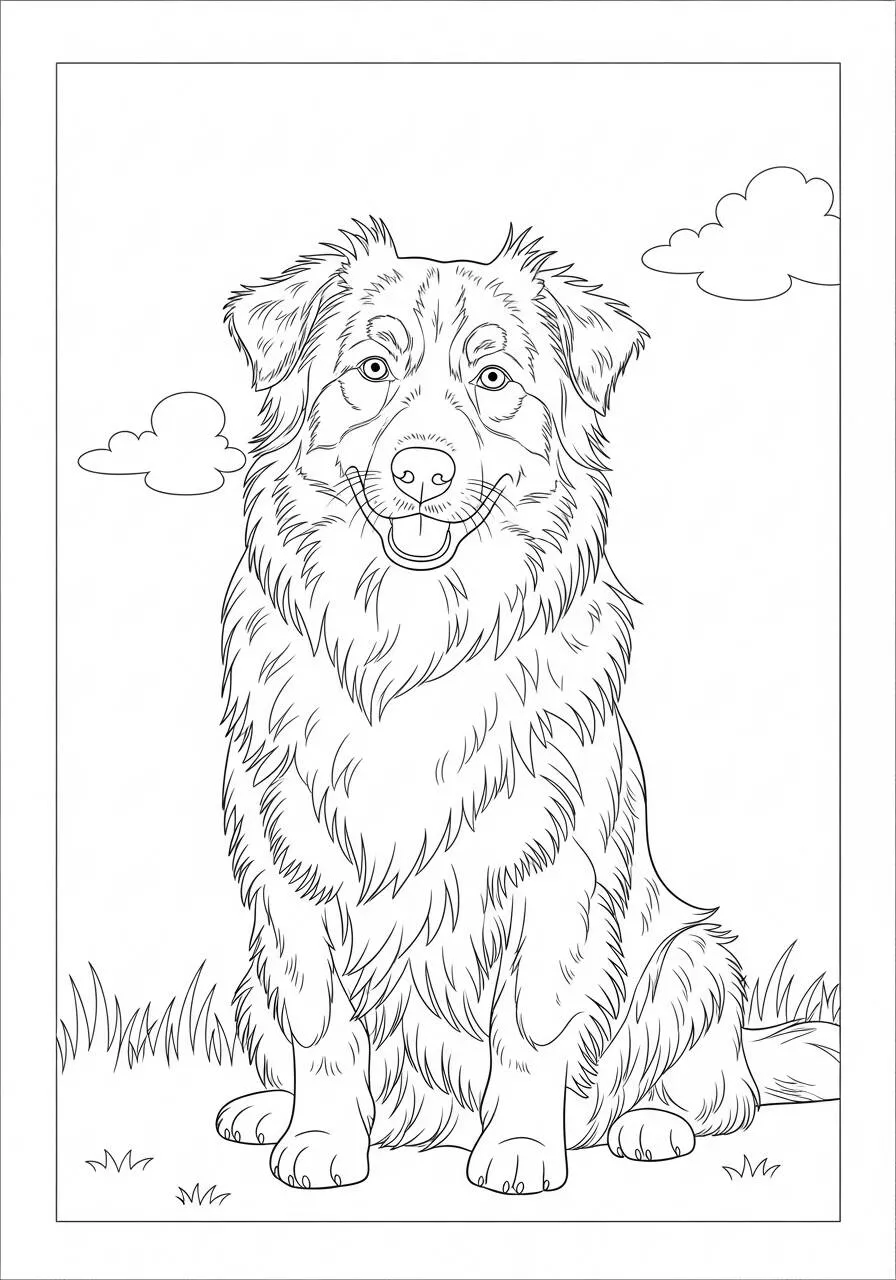 Desenho de Cachorro Fofo para Colorir