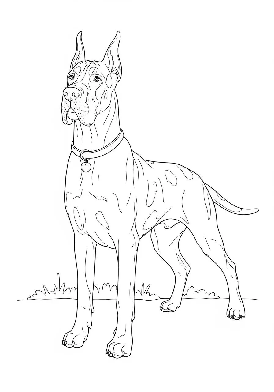 Desenho de Cachorro Grande para Colorir