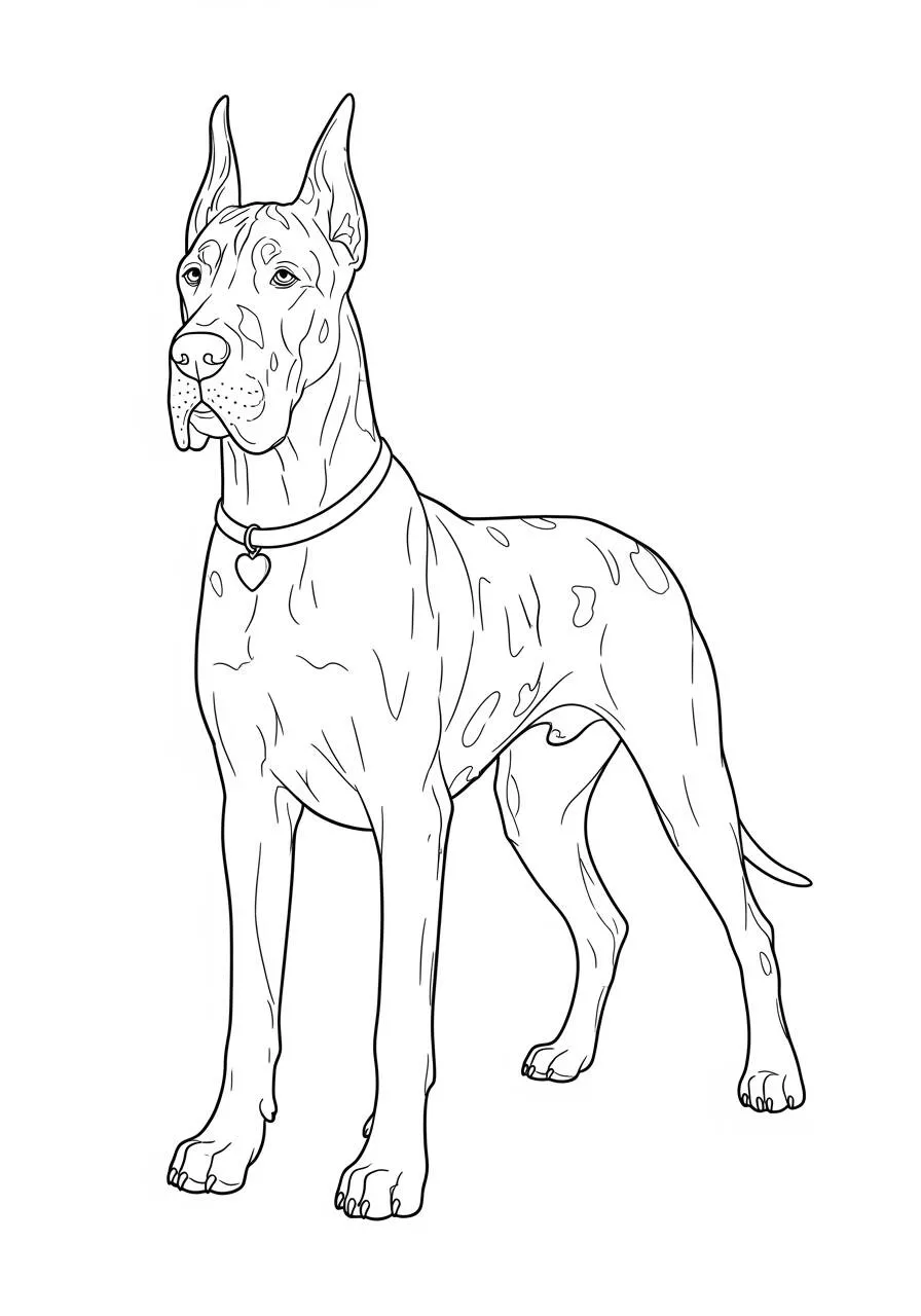 Desenho de Cachorro Grande para Colorir