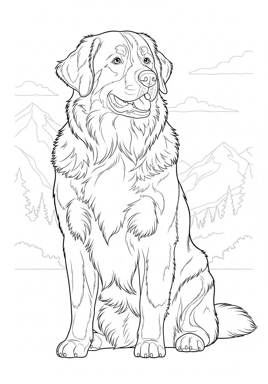 Desenho de Cachorro Fofo para Colorir