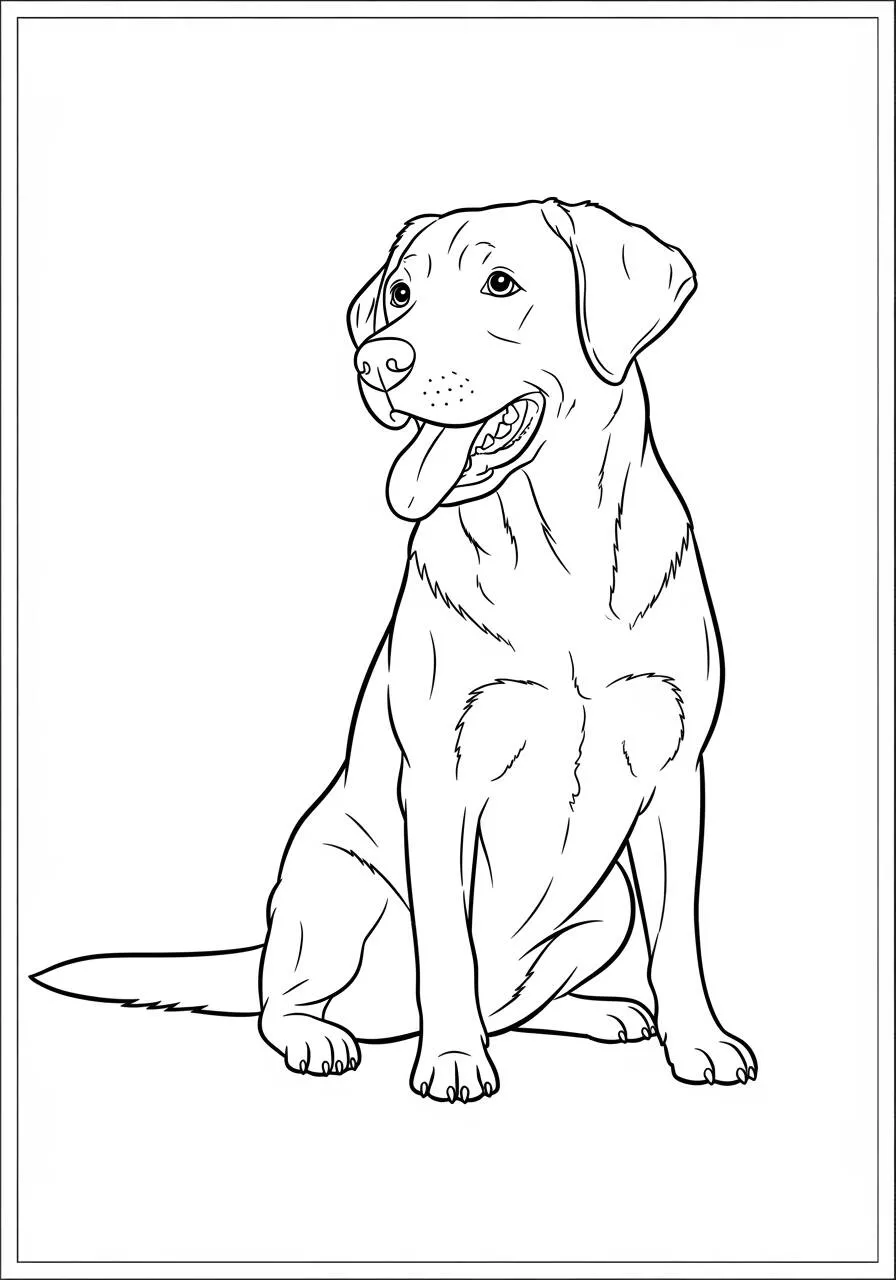 Desenho de Cachorro Labrador para Colorir