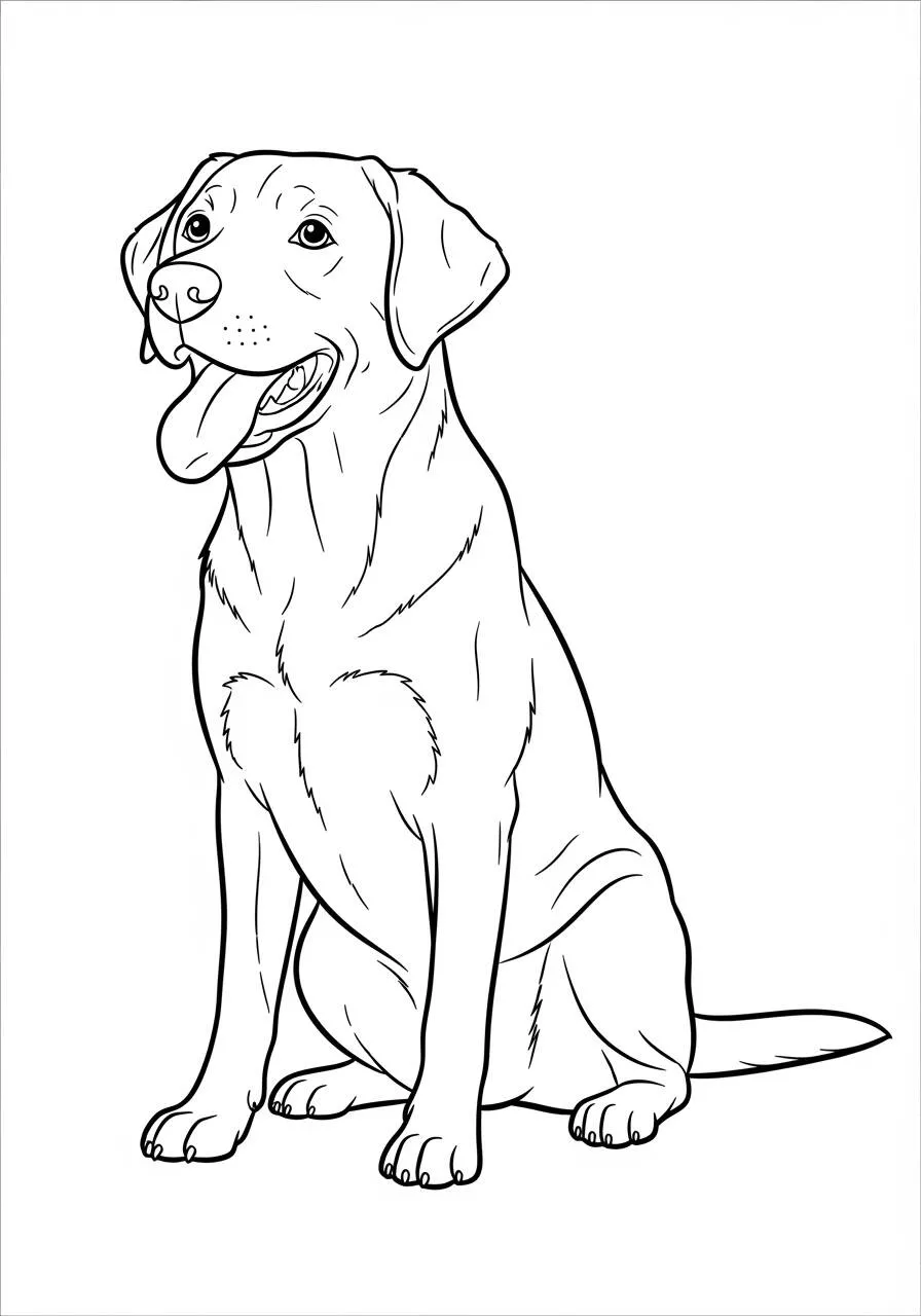 Desenho de Cachorro Labrador para Colorir