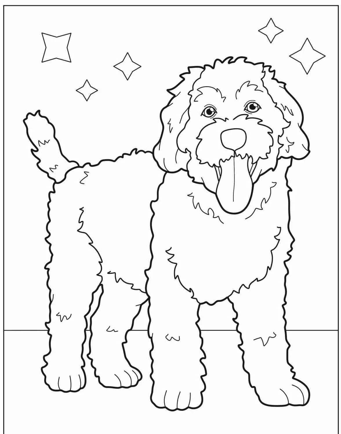 Desenho de Cachorro Fofo para Colorir