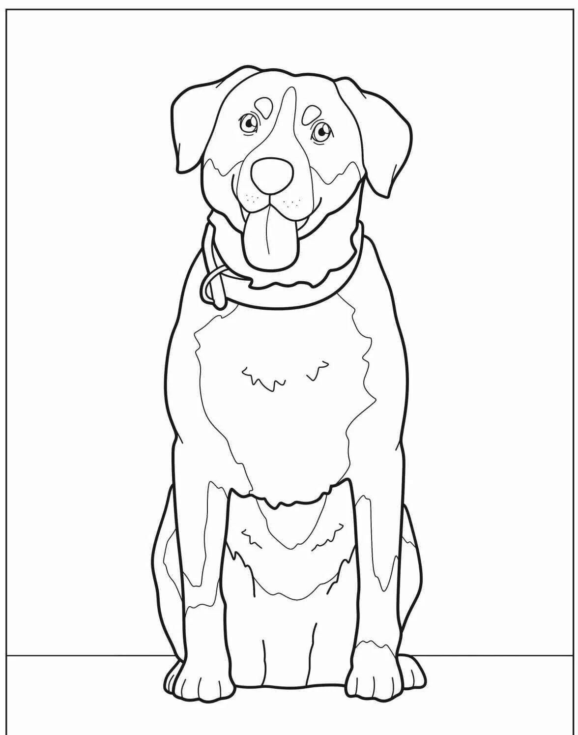 Desenho de Cachorro Fofo para Colorir