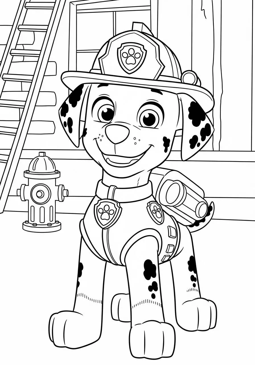 Desenho de Patrulha Canina Marshall para Colorir