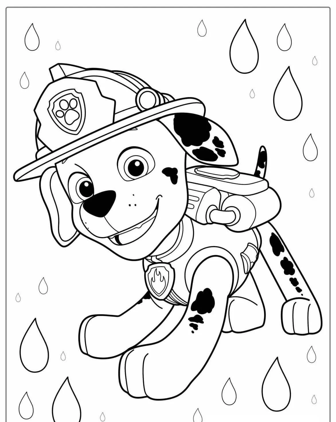 Desenho de Patrulha Canina Marshall para Colorir