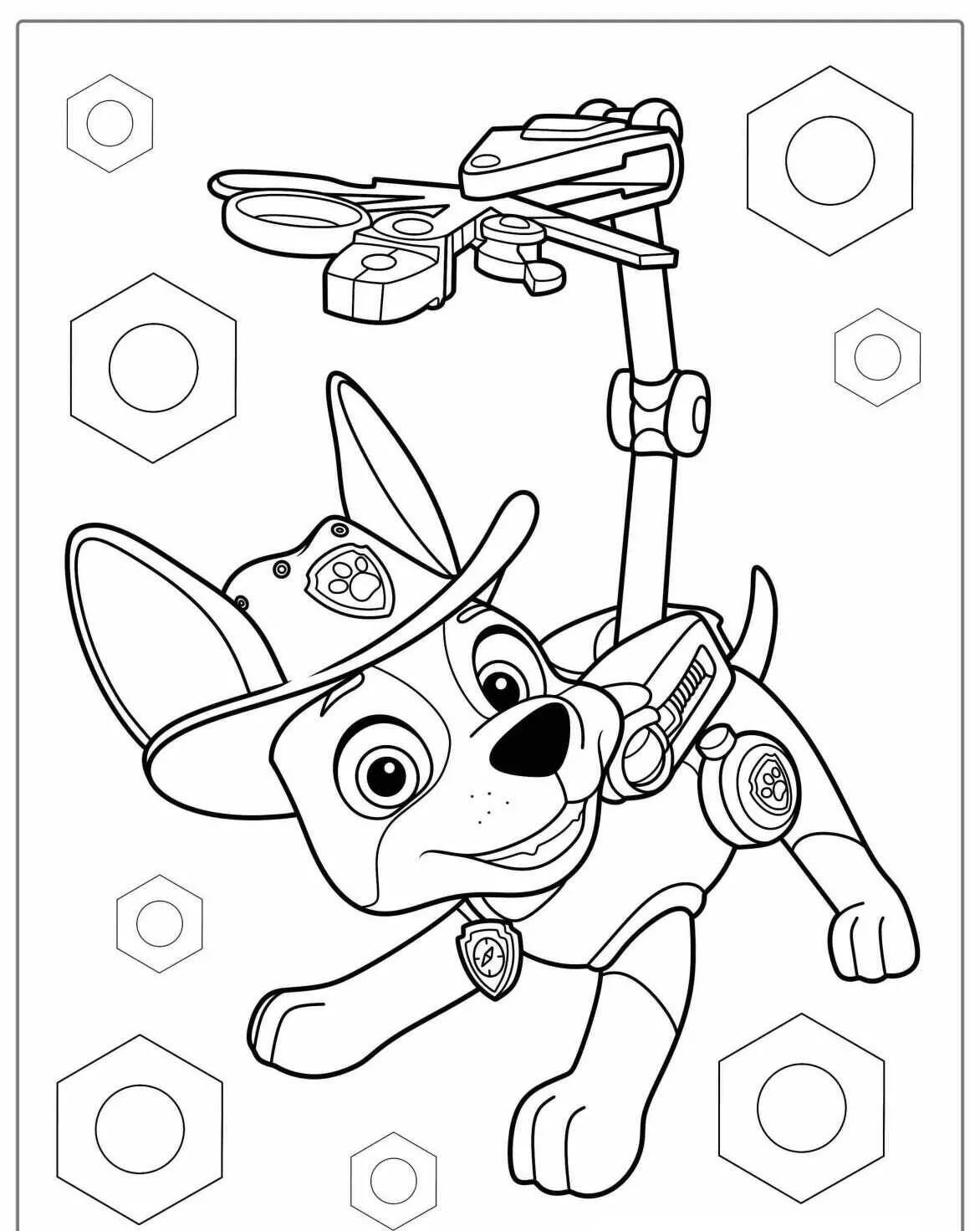 Desenho de Patrulha Canina Chase para Colorir