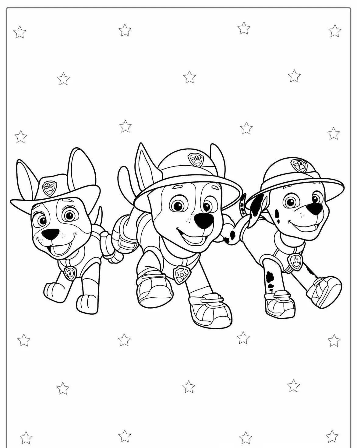 Desenho de Patrulha Canina em Aventura para Colorir