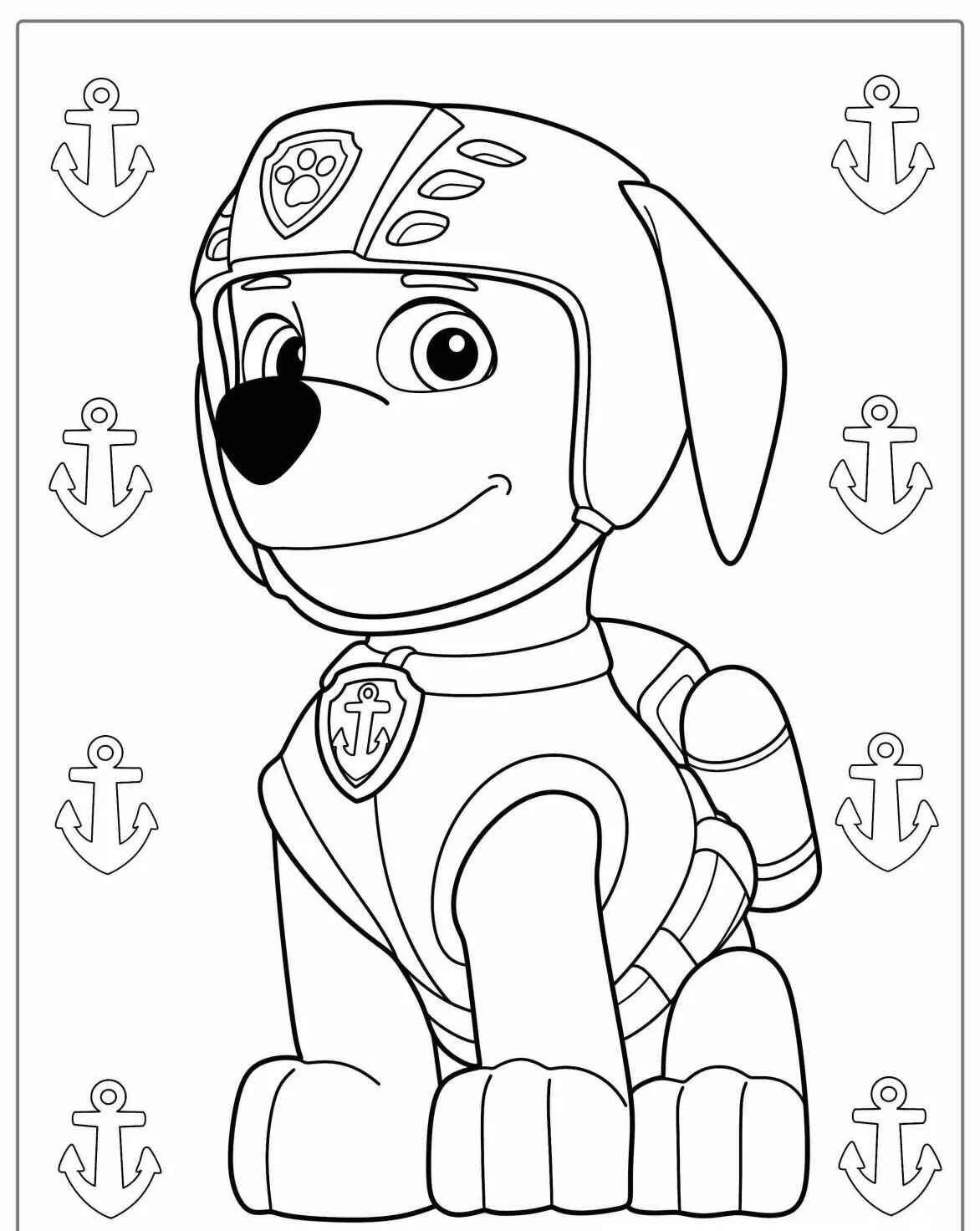 Desenho de Patrulha Canina com Chase para Colorir