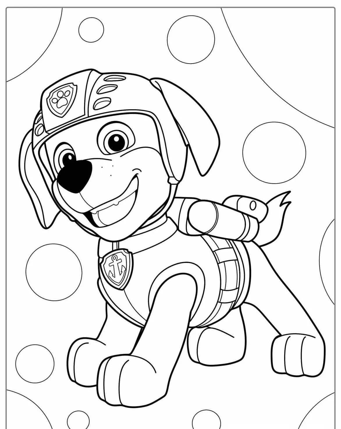 Desenho de Patrulha Canina com Chase para Colorir