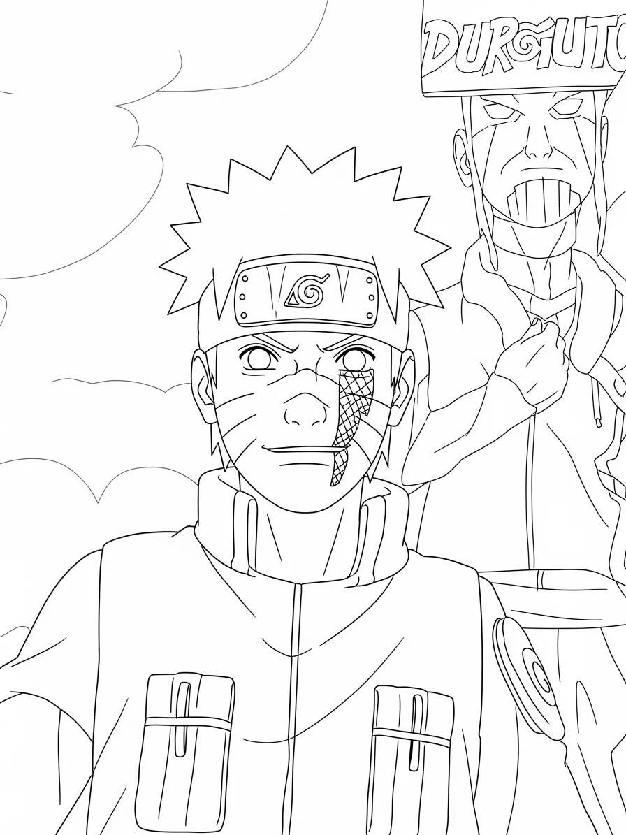 Desenho de Naruto Uzumaki para Colorir